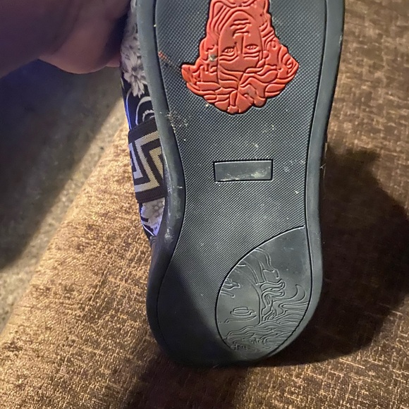 Versace Black and White Floral Sneakers - Picture 8 of 16